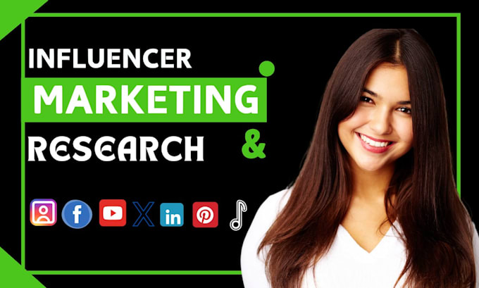 Gig Preview - Find best youtube, instagram, , tiktok influencers list for influencer marketing