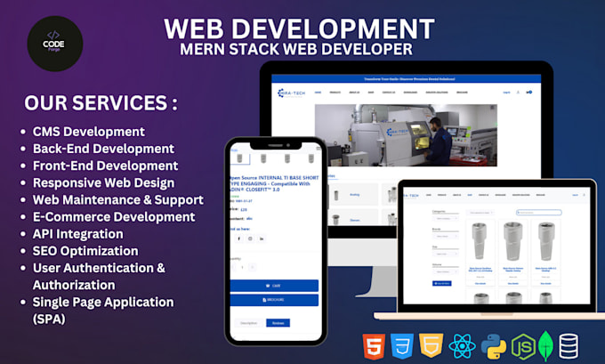 Gig Preview - Develop your websites as a mern stack web developer