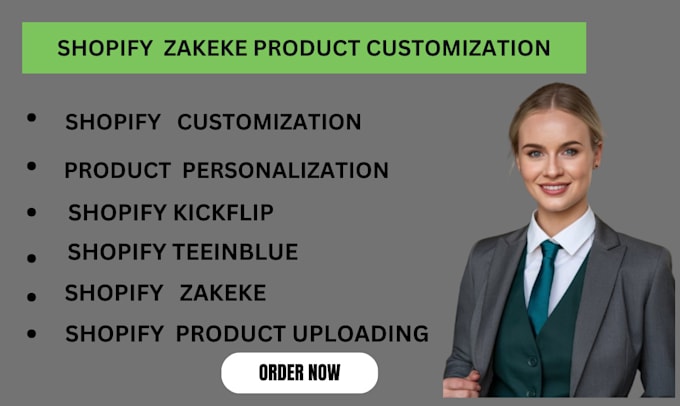 Gig Preview - Do shopify zakeke, teeinblue, customily, kickflip, 2d, 3d product customization