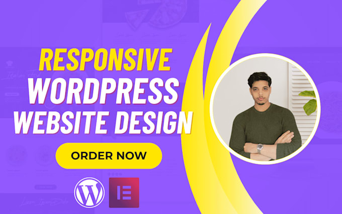 Gig Preview - Build and create responsive wordpress website design using elementor