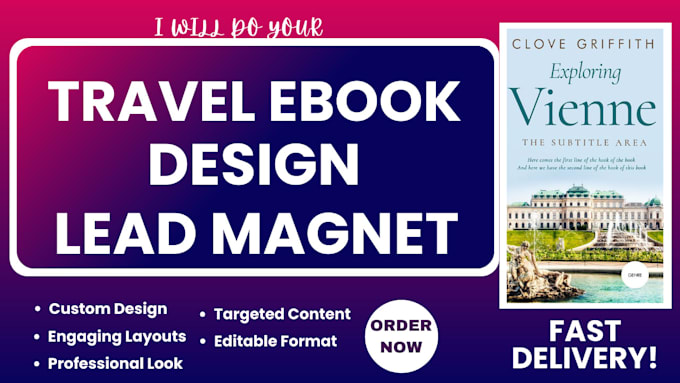 Gig Preview - Design travel lead magnet ebook travel ebook pdf lead magnet