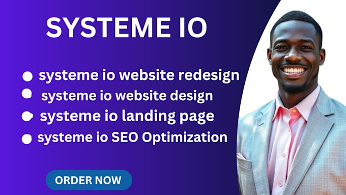 Gig Preview - Systeme io website sales funnel landing page  systeme io automation website