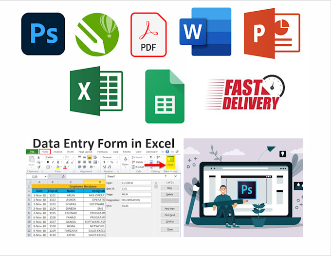 Gig Preview - Do microsoft excel works