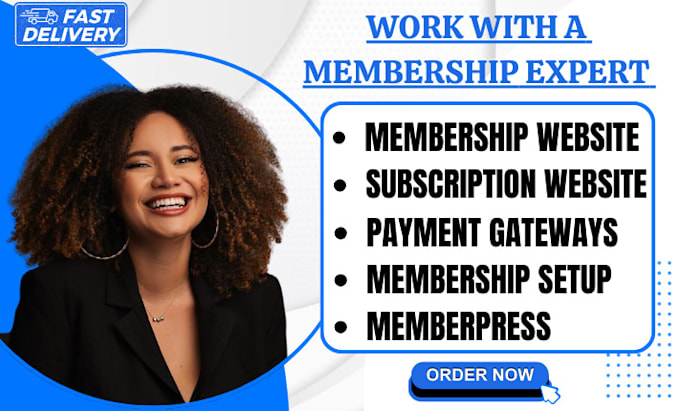 Gig Preview - Build membership website, subscription website, and wordpress membership website