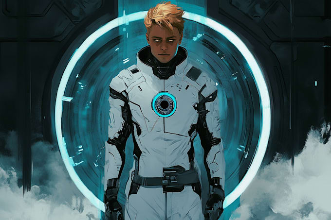 Gig Preview - Create a sci fi illustration, concept character, game design