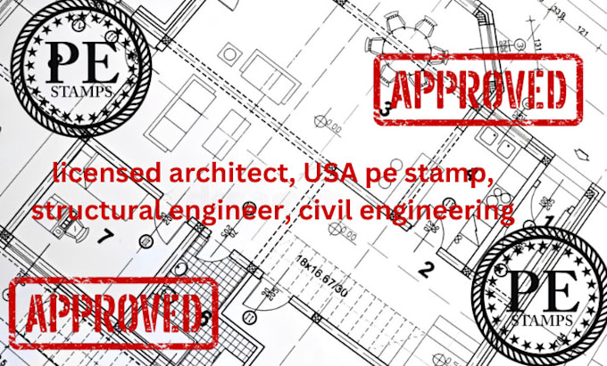 Gig Preview - Do licensed architect, USA pe stamp, structural engineer, for city permit