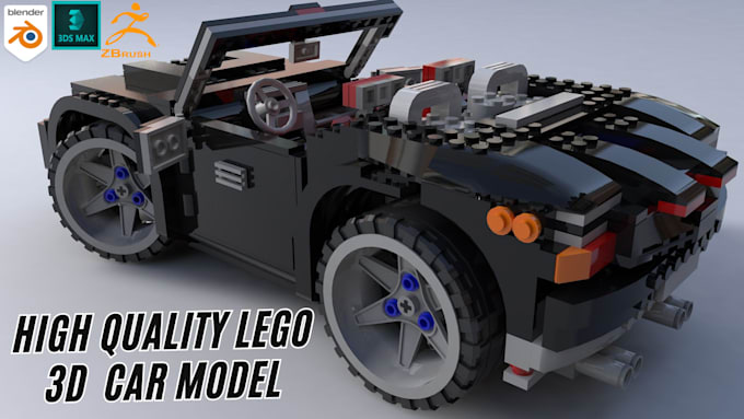 Gig Preview - Do 3d car modeling, car rendering, 3d lego moc, blender 3d model for 3d printing