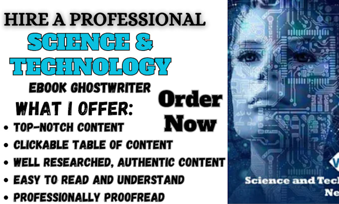 Bestseller - write unique content for your science and technology ebook