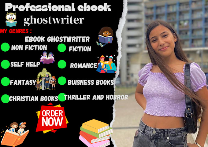 Gig Preview - Be your fiction ghostwriter self ebook, book writer, nonfiction ghostwriter