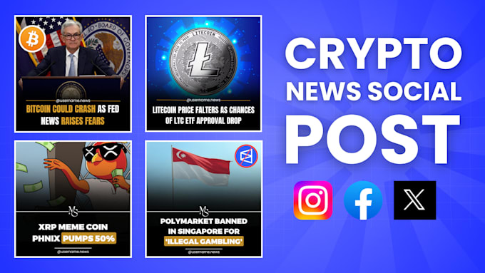 Gig Preview - Crypto news post for social media