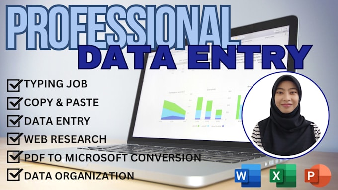 Gig Preview - Provide data entry, web research, typing tasks, copy paste and PDF conversion