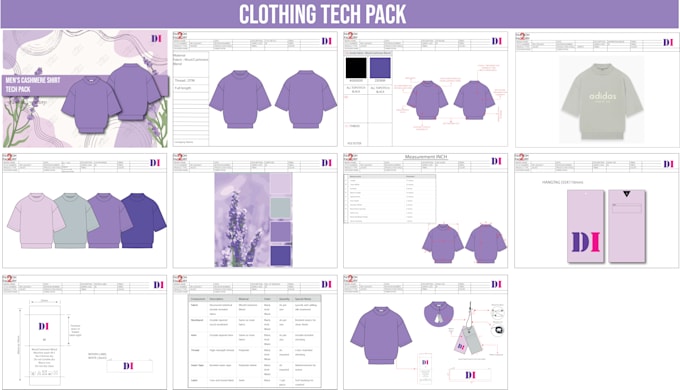 Gig Preview - Create professional fashion technical sketches  tech packs