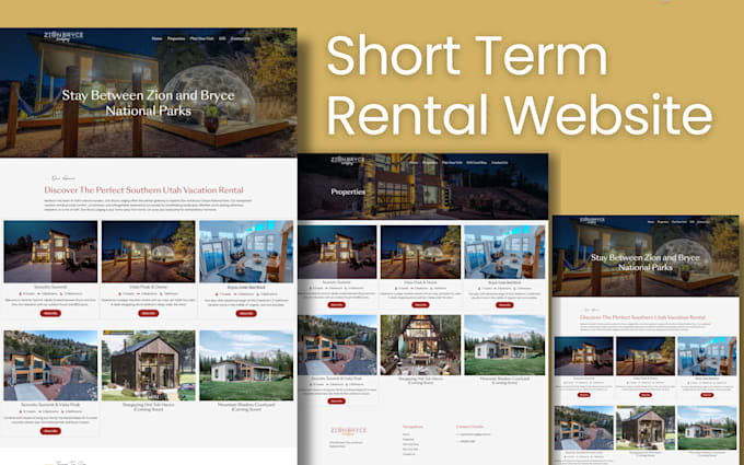 Gig Preview - Vacation rental short term rental hotel booking website property listing, airbnb