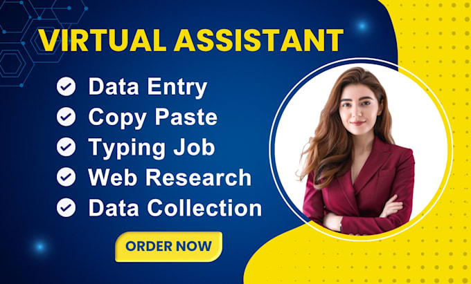 Gig Preview - Be your virtual assistant for data entry, copy paste, excel and web research