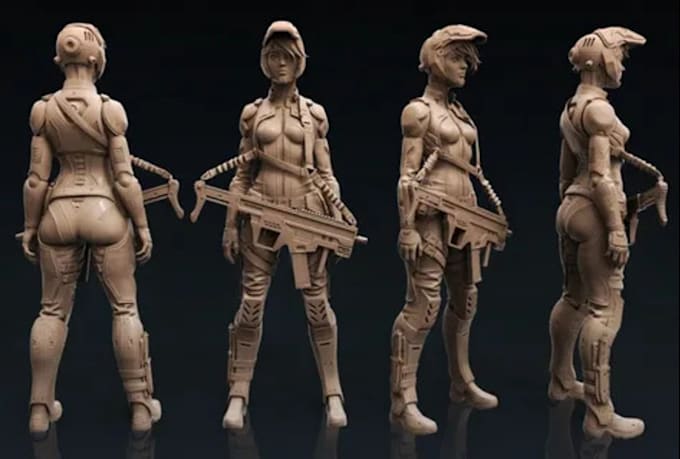 Gig Preview - Create 3d character sculpt, action figures, statues and toy for 3d printing