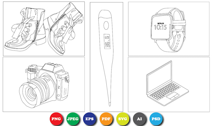 Gig Preview - Draw detailed line art and vector line art within 24 hours