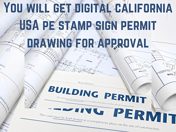 Gig Preview - Do texas, california, florida pe stamp, city permit  structural floor plan