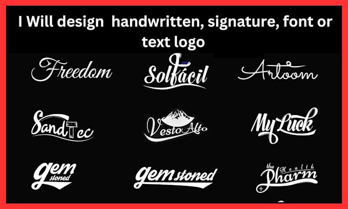 Gig Preview - Design scripted, handwritten, signature, font or text logo