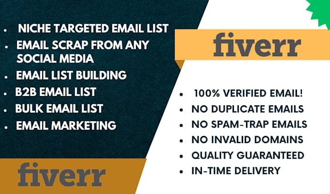 Gig Preview - Do niche targeted email lists, web research, and b2b lead generation