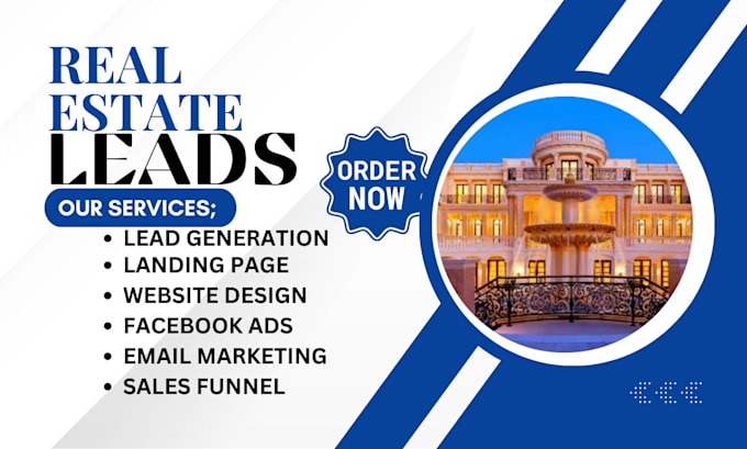 Gig Preview - Generate your real estate leads via facebook ad and design a real estate website