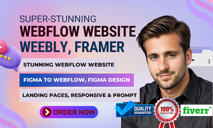 Gig Preview - Develop webflow website, framer website, weebly website