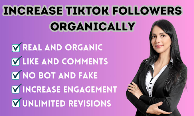 Gig Preview - Increase  your real tiktok followers organically