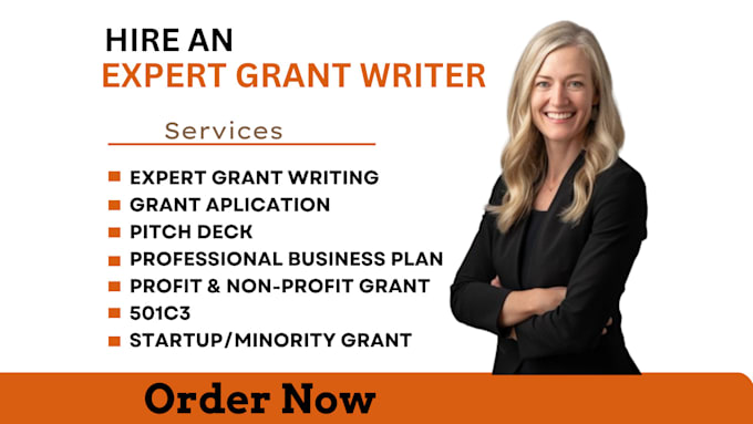 Gig Preview - Write a winning grant proposal, grant research and application, business plan