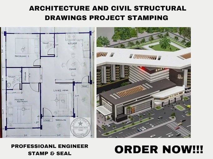 Gig Preview - Review and seal architectural drawings, pe stamp in USA for city permit approval