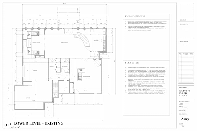 Gig Preview - Draw your construction blueprints for city permit in cadd