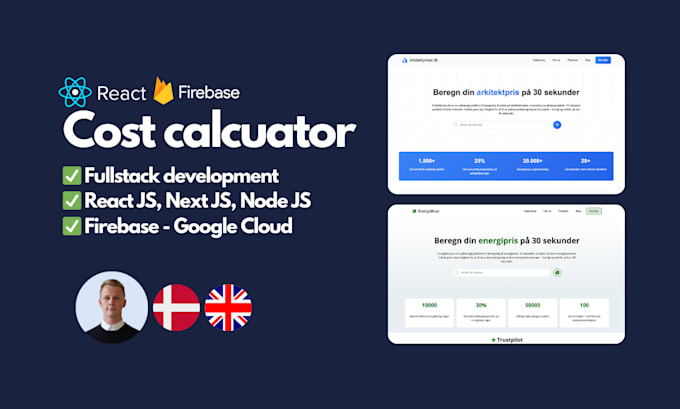 Gig Preview - Build a cost calculator react app with firebase, google maps