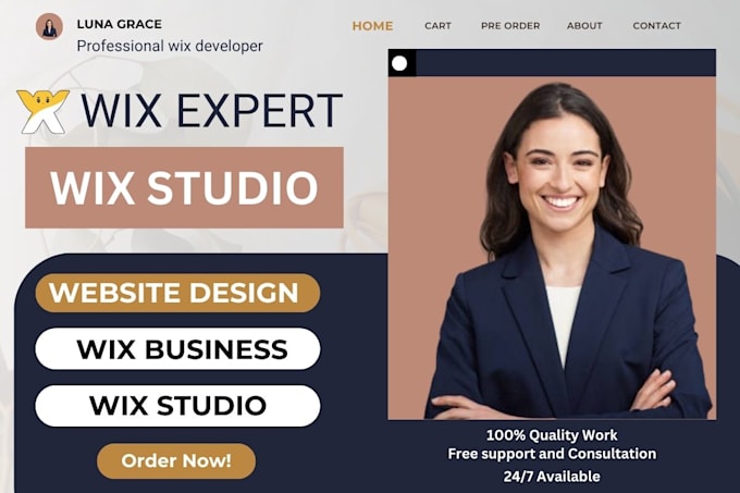 Gig Preview - Build wix website development wix ecommerce store wix product upload