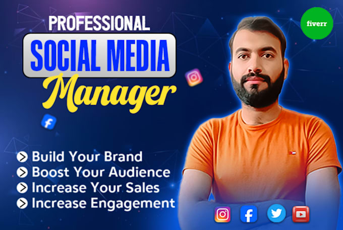 Gig Preview - Be your social media marketing manager and content creator