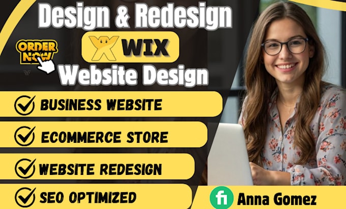 Gig Preview - Build wix website design and redesign develop update wix ecommerce website