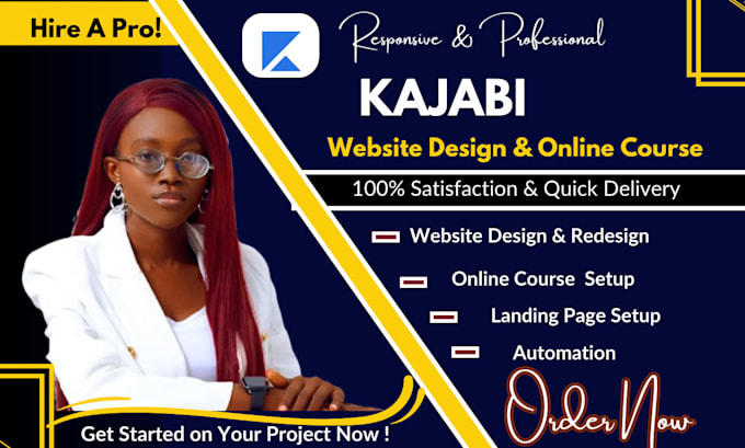 Gig Preview - Build kajabi website design kajabi sales funnel landing page online course