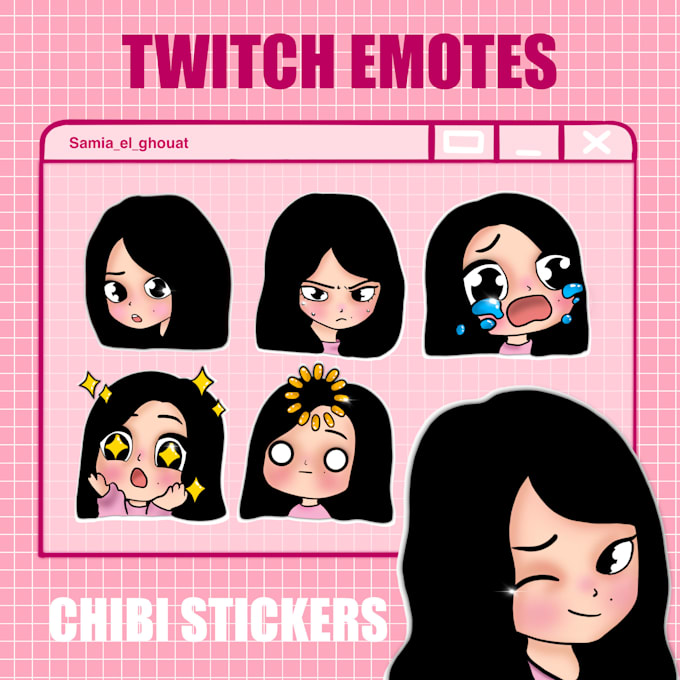 Gig Preview - Create adorable and unique twitch emotes and chibi stickers for your channel