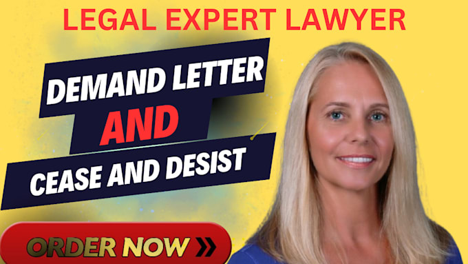 Gig Preview - Be your lawyer for demand letter, legal notices, cease and desist