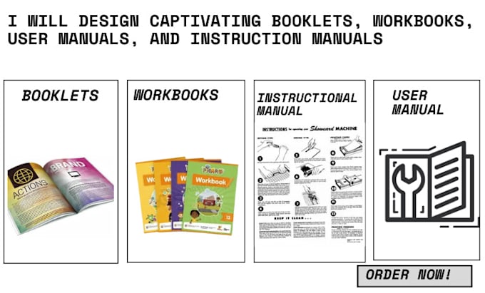 Bestseller - design captivating booklets, workbooks, user manuals, and instruction manuals