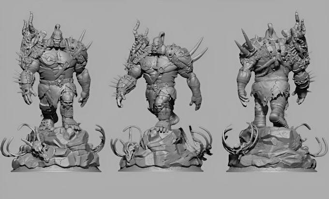 Gig Preview - Sculpt quaity 3d miniature, tabletop character using zbrush for 3d printing