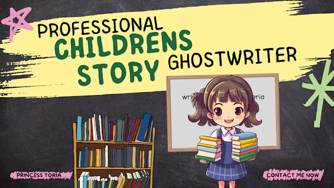 Gig Preview - Ghostwrite childrens book kids story kids book children story book ebook writer