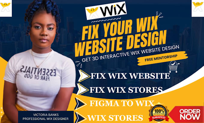 Gig Preview - Fix your wix website design, wix online store, wix studio and figma to wix