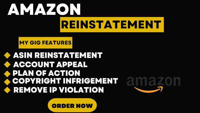 Gig Preview - Amazon appeal letter for reinstatement amazon suspension appeal account asin