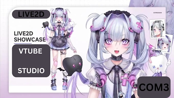 Gig Preview - Rig your 2d vtuber avatar with live2d for vtube studio 2d vtuber model, vtuber