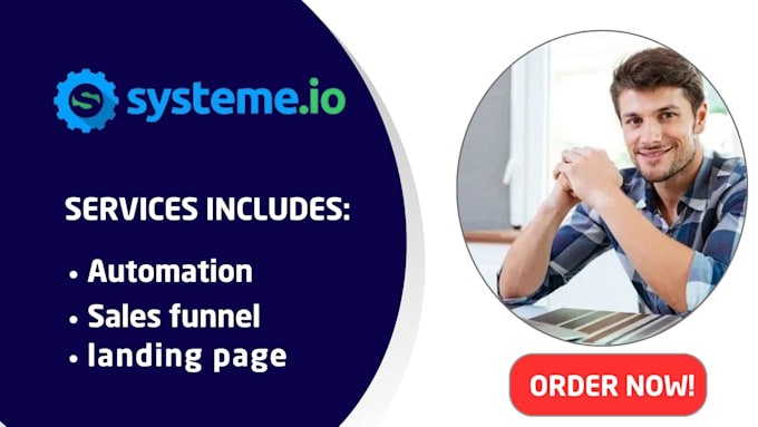 Gig Preview - Do systeme sales funnel landing page, automation  systeme website systeme io