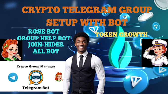 Gig Preview - Do telegram group setup with bot and ad campaigns to boost your token sales