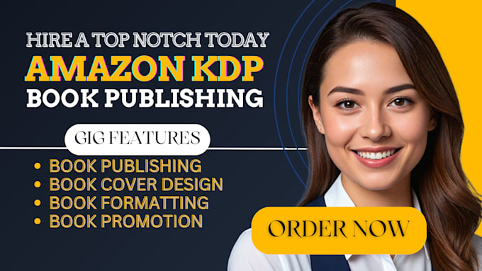 Gig Preview - Do amazon KDP book publishing kindle self publishing children ebook publishing