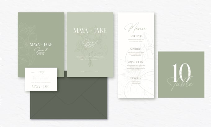 Gig Preview - Design minimalist, elegant and timeless wedding invitations