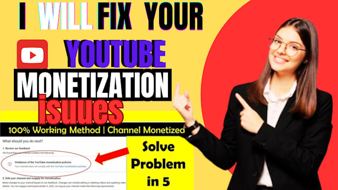 Gig Preview - Fix youtube monetization issues, reused content issue, adsense problem