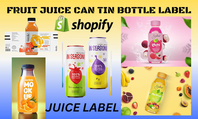 Gig Preview - Design a creative juice label, liquid label, can label