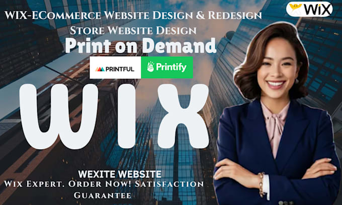 Gig Preview - Wix ecommerce store shopify website design wix  shopify print on demand store