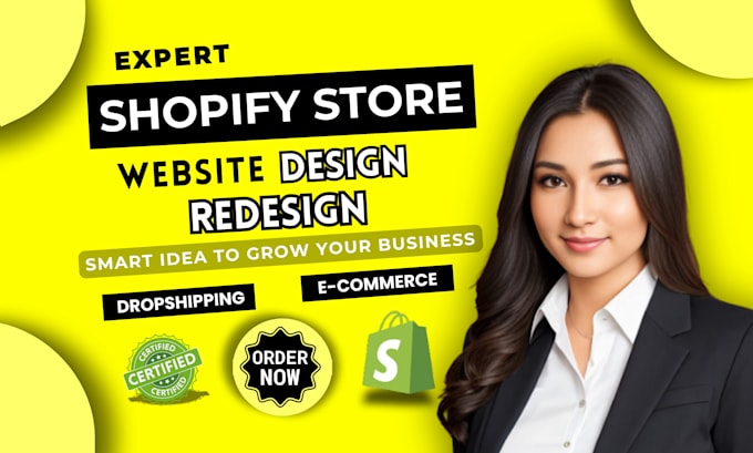 Gig Preview - Do shopify ecommerce website development shopify website design shopify redesign